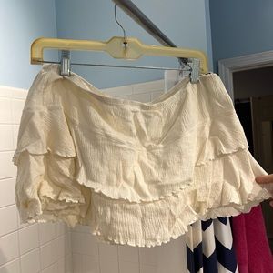White vintage mini skirt size XL